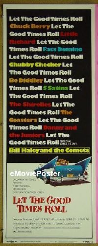 a513 LET THE GOOD TIMES ROLL insert movie poster '73 rock 'n' roll!