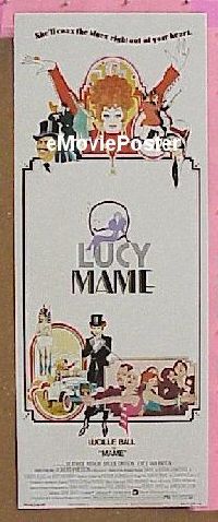 a552 MAME insert movie poster '74 Lucille Ball, Bob Peak artwork!