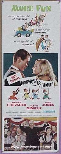 #309 MONKEYS GO HOME insert '67 Walt Disney 