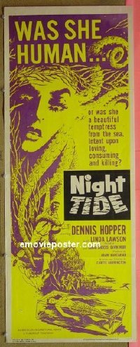 R255 NIGHT TIDE insert '63 Dennis Hopper, horror