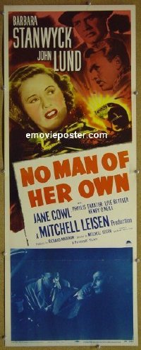 #6579 NO MAN OF HER OWN insert '50 Stanwyck 