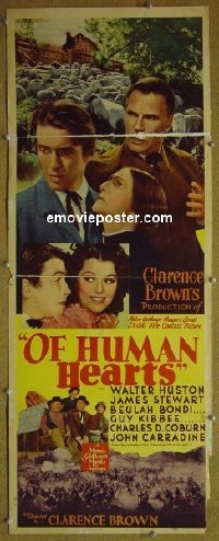 #6585 OF HUMAN HEARTS insert 38 Jimmy Stewart 