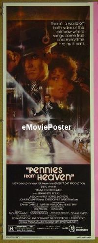 a699 PENNIES FROM HEAVEN insert movie poster '81 Steve Martin