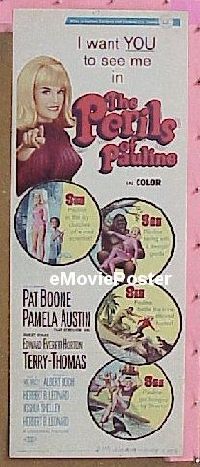 #557 PERILS OF PAULINE insert '67 Pat Boone 