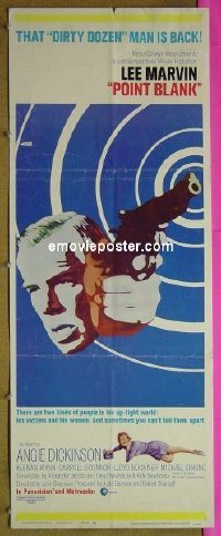 a720 POINT BLANK insert movie poster '67 Lee Marvin, Angie Dickinson