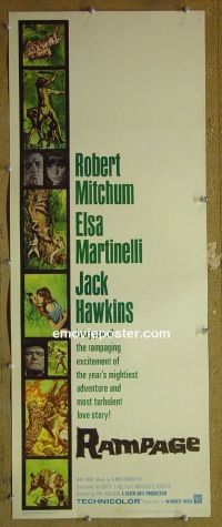 #7125 RAMPAGE insert '63 Robert Mitchum 