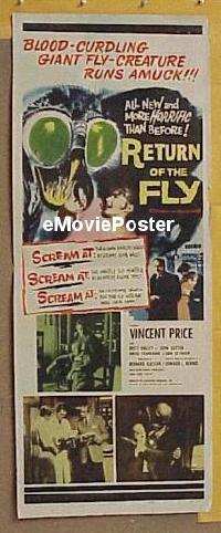 R289 RETURN OF THE FLY insert '59 Vincent Price