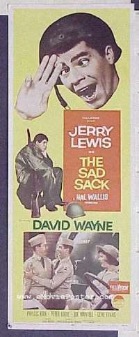 a784 SAD SACK insert movie poster '58 Jerry Lewis, David Wayne