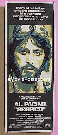 #343 SERPICO insert '74 Al Pacino classic! 