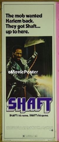 a819 SHAFT insert movie poster '71 Richard Roundtree