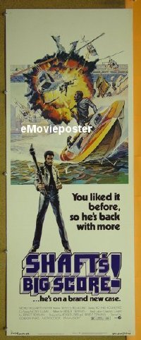 a820 SHAFT'S BIG SCORE insert movie poster '72 Richard Roundtree