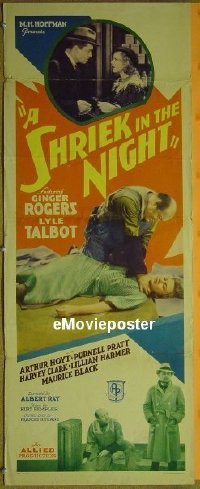 #494 SHRIEK IN THE NIGHT insert '33 G. Rogers 