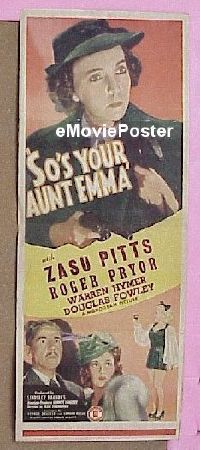 #599 SO'S YOUR AUNT EMMA insert '42 Pitts 