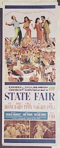 a882 STATE FAIR insert movie poster '62 Pat Boone, Darin