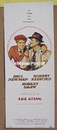 a888 STING insert movie poster '74 Robert Redford, Paul Newman