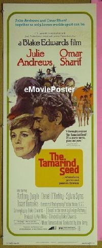 a922 TAMARIND SEED insert movie poster '74 Julie Andrews, Sharif