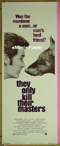 a950 THEY ONLY KILL THEIR MASTERS insert movie poster '72 Garner