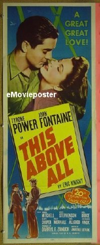#387 THIS ABOVE ALL insert R52 Tyrone Power 