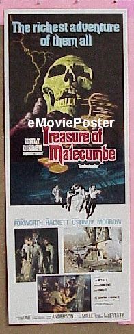 a992 TREASURE OF MATECUMBE insert movie poster '76 Disney