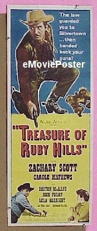 R358 TREASURE OF RUBY HILLS insert '55 Zachary Scott