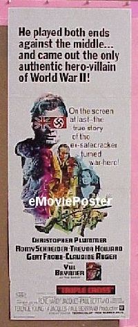 a996 TRIPLE CROSS insert movie poster '67 Plummer, Brynner