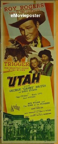 #6503 UTAH insert '45 Roy Rogers, Gabby Hayes 
