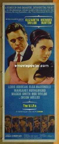 b025 VIPS insert movie poster '63 Elizabeth Taylor, Burton, Jourdan