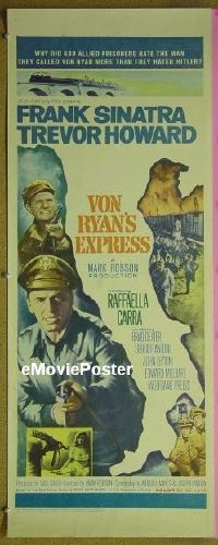 b029 VON RYAN'S EXPRESS insert movie poster '65 Frank Sinatra