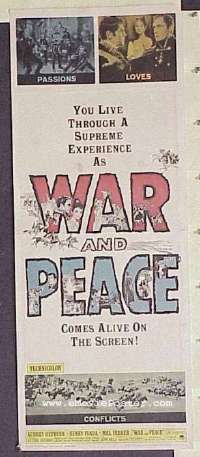 WAR & PEACE ('56) R63 insert