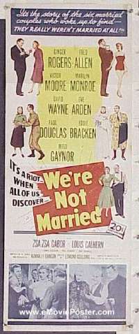 WE'RE NOT MARRIED insert