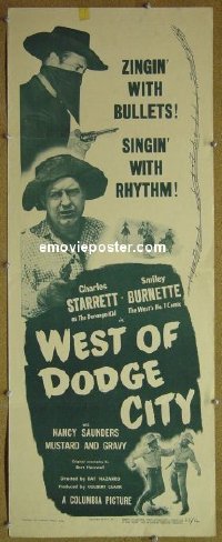 #6710 WEST OF DODGE CITY insert '47 Starrett 