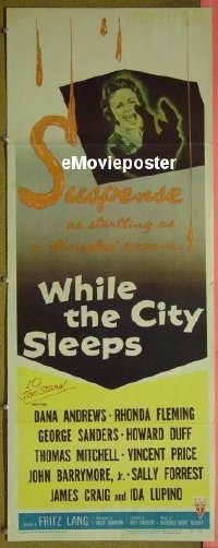 #519 WHILE THE CITY SLEEPS insert '56 F. Lang 