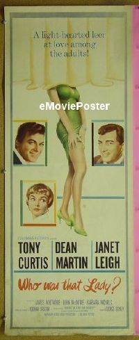 #436 WHO WAS THAT LADY insert '60 Tony Curtis 