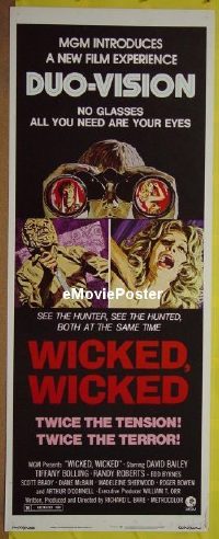 b061 WICKED WICKED insert movie poster '73 Tiffany Bolling