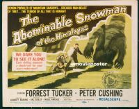 C079 ABOMINABLE SNOWMAN OF THE HIMALAYAS title lobby card '57 Cushing