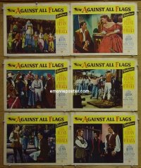#5717 AGAINST ALL FLAGS 6 LCs '52 Errol Flynn 