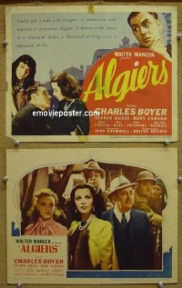 #7104 ALGIERS 2 LCs '38 Boyer, Hedy Lamarr 