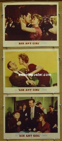 #7151 ASK ANY GIRL 3 LCs '59 Niven, MacLaine 