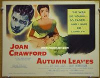 #9057 AUTUMN LEAVES Title Lobby Card '56 Joan Crawford