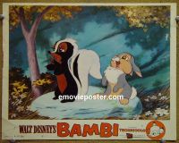 #1454 BAMBI lobby card R57 Walt Disney classic