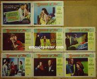 #1014 BECAUSE OF YOU 8 lobby cards '52 Loretta Young
