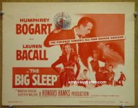 #9073 BIG SLEEP Title Lobby Card R56 Bogart, Bacall