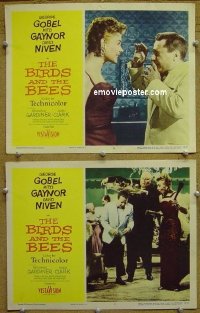 #7232 BIRDS & THE BEES 2 LCs 56 Gobel, Gaynor 