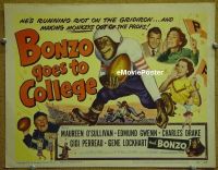 C141 BONZO GOES TO COLLEGE title lobby card 52 football