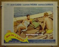 #1516 BOY ON A DOLPHIN lobby card #7 '57 Ladd, Loren