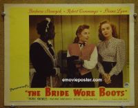 #1525 BRIDE WORE BOOTS lobby card '46 B. Stanwyck