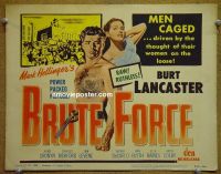 #9086 BRUTE FORCE Title Lobby Card R56 Burt Lancaster