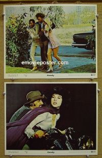 #1260 CANDY 2 lobby cards '68 Ewa Aulin, Ringo Starr