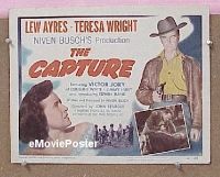#9095 CAPTURE Title Lobby Card '50 Lew Ayres, Teresa Wright