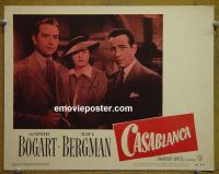 #1553 CASABLANCA lobby card #4 R49 Bogart, Bergman